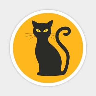 Halloween Yellow Eye Cat Magnet